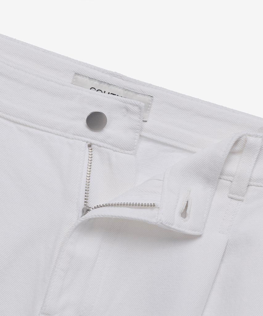 MINDBRIDGE [Couture] 9Oz Wide One-Pleat White Denim Pants