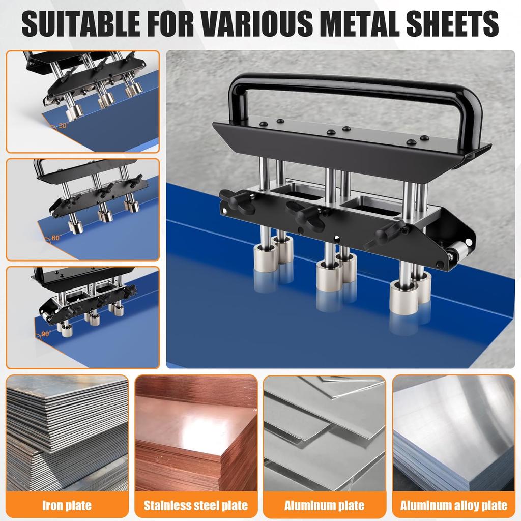 3-х роликовый гибочный станок для кромки кровельный Для угла 0-90 градусов 13-130 мм Гибка листового металла Гибочный инструмент Ролик из быстрорежущей стали