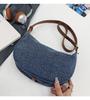 Изысканная джинсовая ромбовидная сумка-багет с горячими бриллиантами женская 2025 новая на плечо сумка-мессенджер модная сумка-пельмень