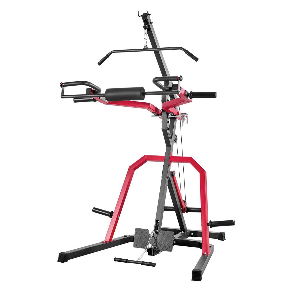 VEVOR Home Gym Equipment, Leverage Gym with 2:1 Ratio LAT Low Row System, Strength Training Machine for Squats Deadlifts Bench Press Bicep Curls