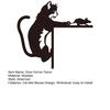 Yousheng Black Cat Дверной топпер Деревянная кошка и мышь Дверная рама Украшение для игр с кошкой Угловой декор для двери Подарок для любителей кошек