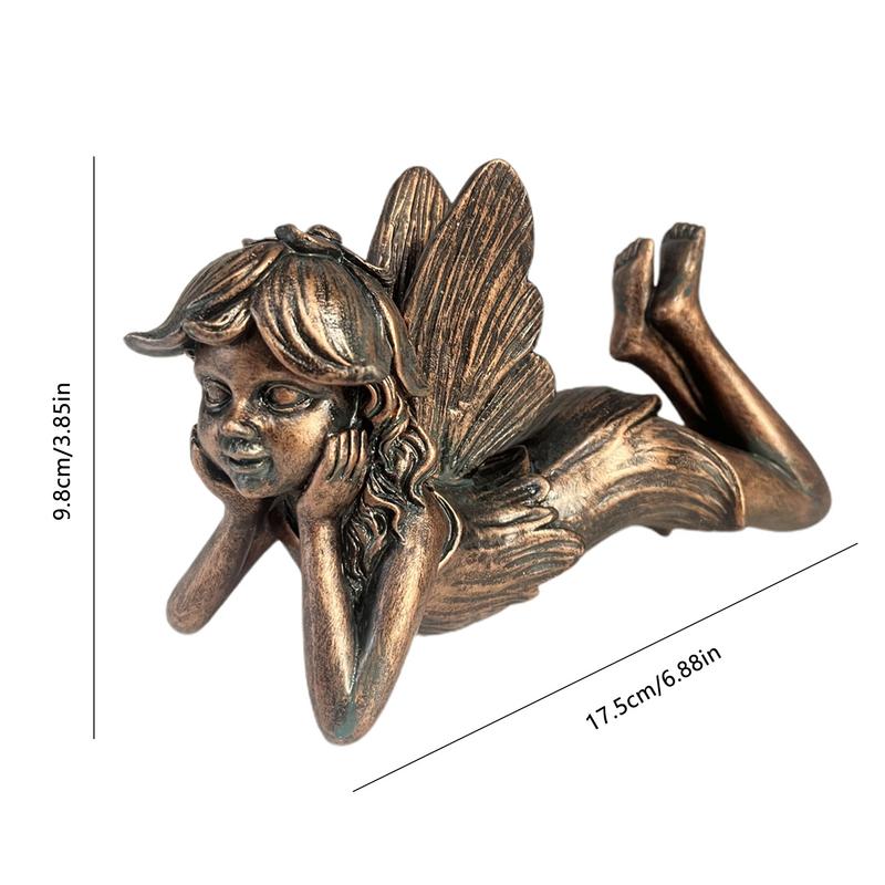 Фигурки для сказочного сада Устойчивые к погодным условиям Садовая статуэтка Фигурки ангелов Садовые украшения Изысканные Романтические Садовые Миниатюры Для