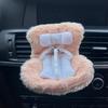 Car Safety Seat for Dolls Decorative Sofa Seat with Furry Cushion And Headrest for Car Air Vents Decor To Display Doll Toy