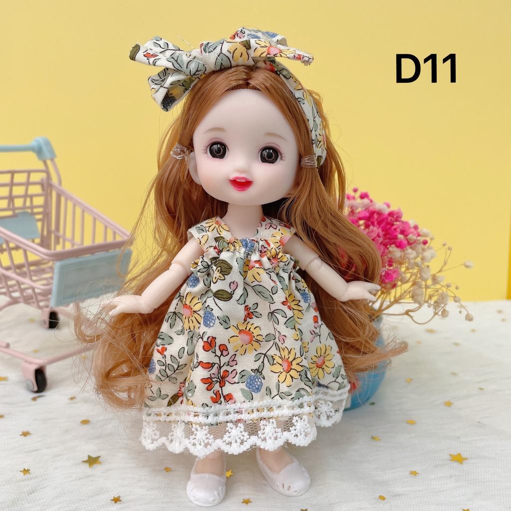 Мини-подвижная кукла 17 см, игрушка для девочек, 3D большие глаза, BJD, полная одежда принцессы, коллекция платьев, детская кукла в подарок