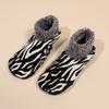 1 Pair Women Leopard Floor Socks Autumn Winter Non-slip Men Women Soft Fluffy Thick