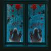 Large Size Scary Halloween Sticker Electrostatic Halloween Bloody Decal Window Ghost Decal  Home