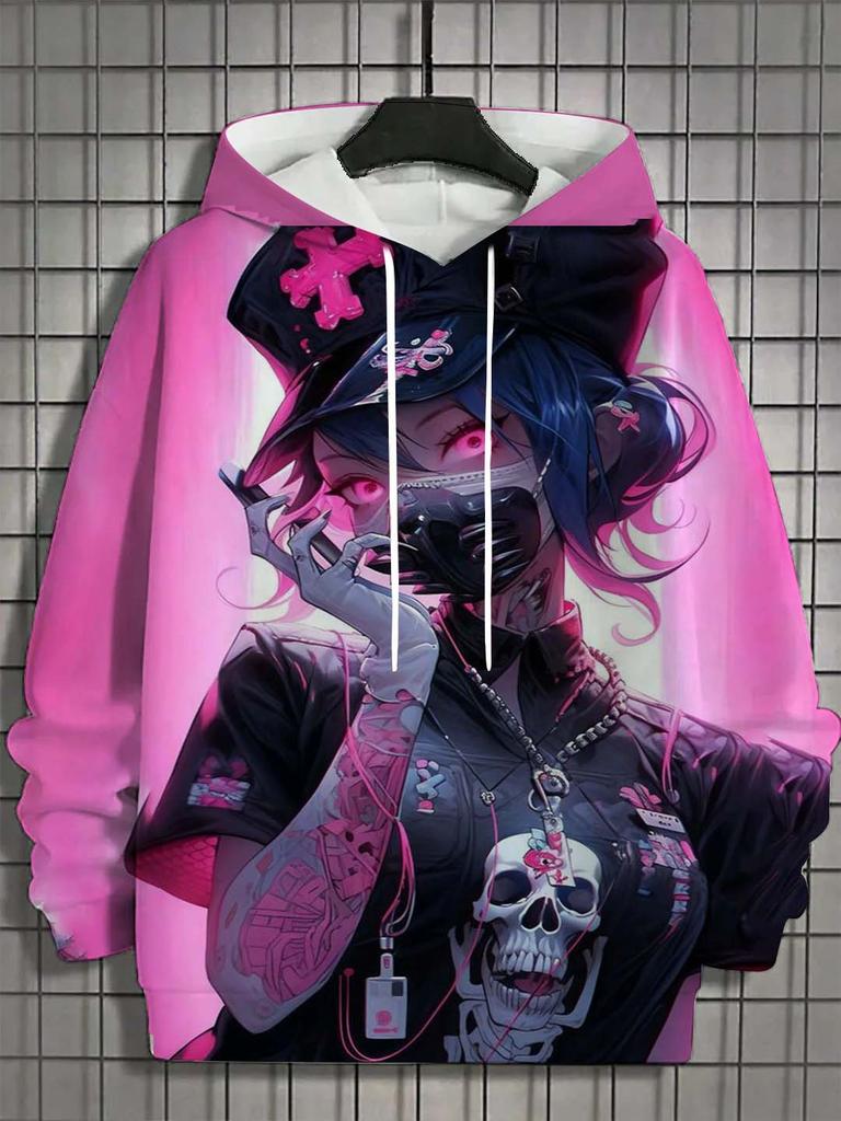 Men's Hoodie Bad Girl Tattoo Sexy Beauty Pattern 3D Printed Top Autumn New Fashion Casual Hip Hop Neutral Hoodie Tops