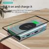 14 в 1 USB Type C HUB Беспроводная зарядка USB 3.0 RJ45 PD-совместимый с HDMI адаптер Док-станция для ноутбука Macbook Pro