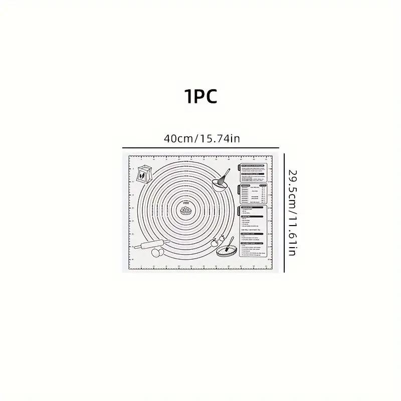 Non-Stick Silicone Baking Mat for Pastry, Dough Rolling, and Kneading - Ideal for Cookies and Pies - Kitchen Tool with Scale for Holiday Baking