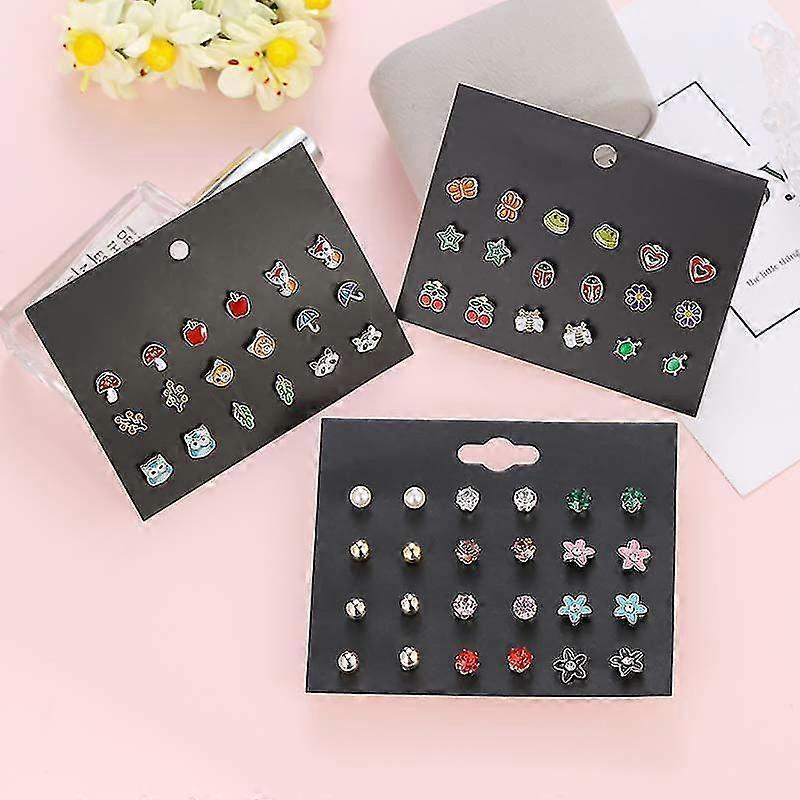 Hypoallergenic Earrings For Girls Sensitive Ears With Stainless Steel Stud Earrings - Various Cute Stud Earrings For Teen Girls Ladies 30 Pairs