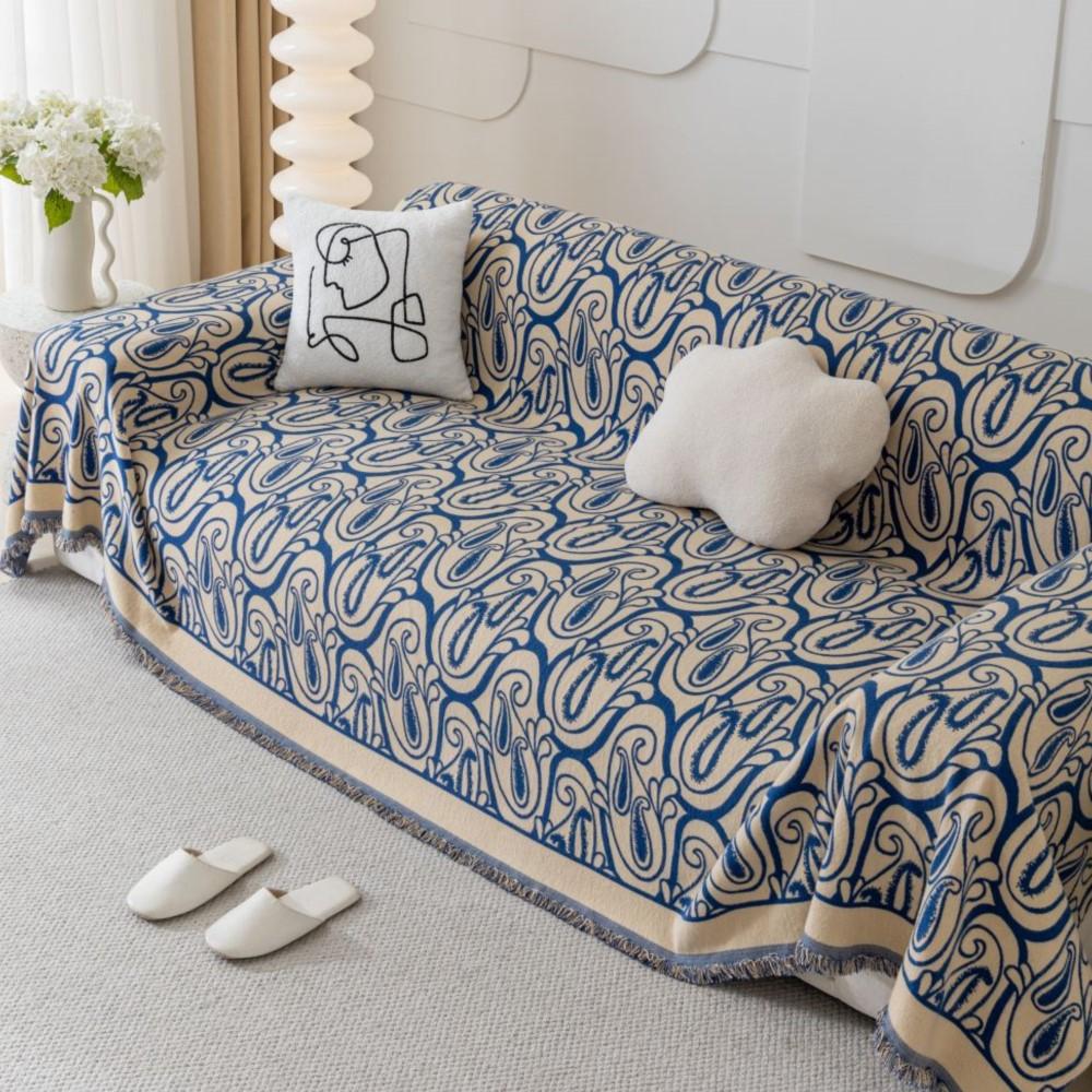 Чехол на подушку для дивана с пейсли, двухсторонний чехол для дивана, чехол для дивана, универсальный чехол для дивана с защитой от кошек, 1.2.3.4, бандана для сиденья, одеяло