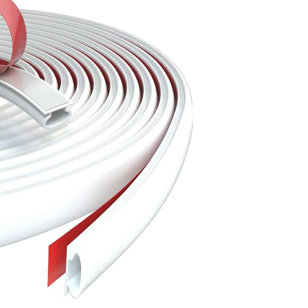 Flexible Quarter Round Molding Self Adhesive Rubber Trim Waterproof Seal for Wall Edge Corner & Staircase Cabinet Edge