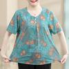 2XL-7XL Большие топы летние блузки большого размера женские повседневные рубашки свободные с коротким рукавом элегантная одежда для женщин среднего возраста
