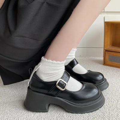 Винтажные черные сандалии женские с пряжкой нескользящие повседневные туфли на среднем каблуке офисные женские однотонные элегантные туфли на каблуке корейские 2024 лето