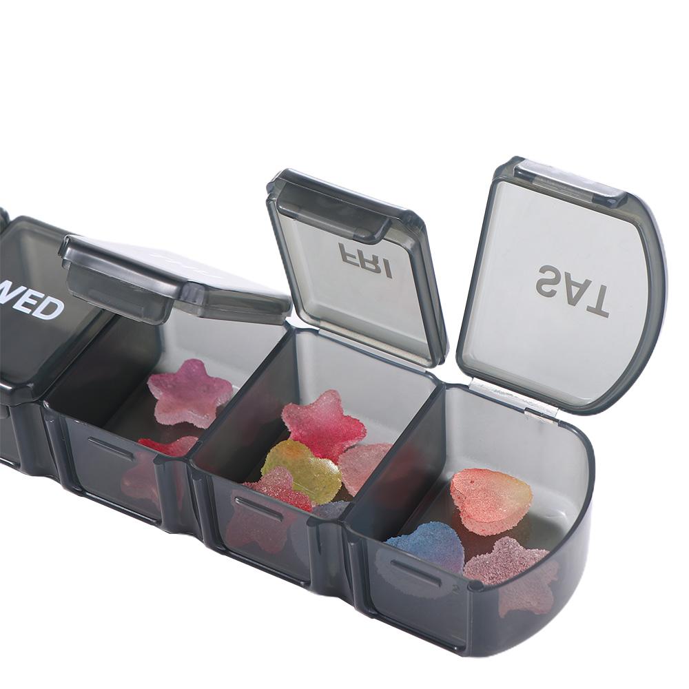 Compartments 7 Compartments Travel Pill Case Mini Dispensers 7 Days Pill Storage Box Pill Boxes