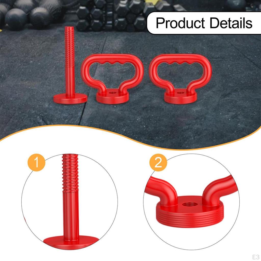 2 Pieces Adjustable Kettlebell Handles Dumbbell Converters Grips for Outdoor