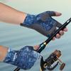 Half finger fishing gloves, breathable and non slip Lycra high elasticity fishing, running, cycling, sports gloves  P111439