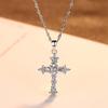 Religious Jewelry 925 Sterling Silver Cross Necklace Western Christian Jesus Religious Pendant Silver Jewelry