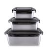 Ланч-бокс из нержавеющей стали Контейнер для хранения продуктов питания Bento Crisper с крышкой