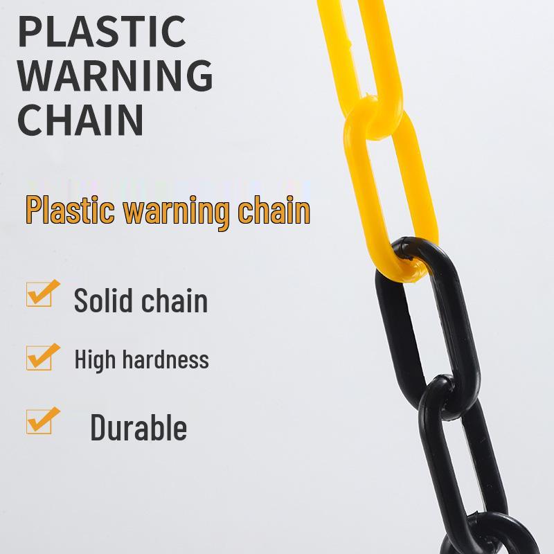 Red and White Plastic Warning Chain - Road Cone, Parking Isolation, Guardrail, Hanging Clothes, Yellow and Black Chain