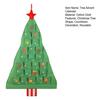 Fabric Christmas Advent Calendar with Pockets 25 Days Christmas Tree Countdown Calendar Wall Door Hanging Bag for Holiday Decoration