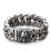Men Skull Pattern Darkness Jewelry Carving Shiny Design Fashion Bracelet