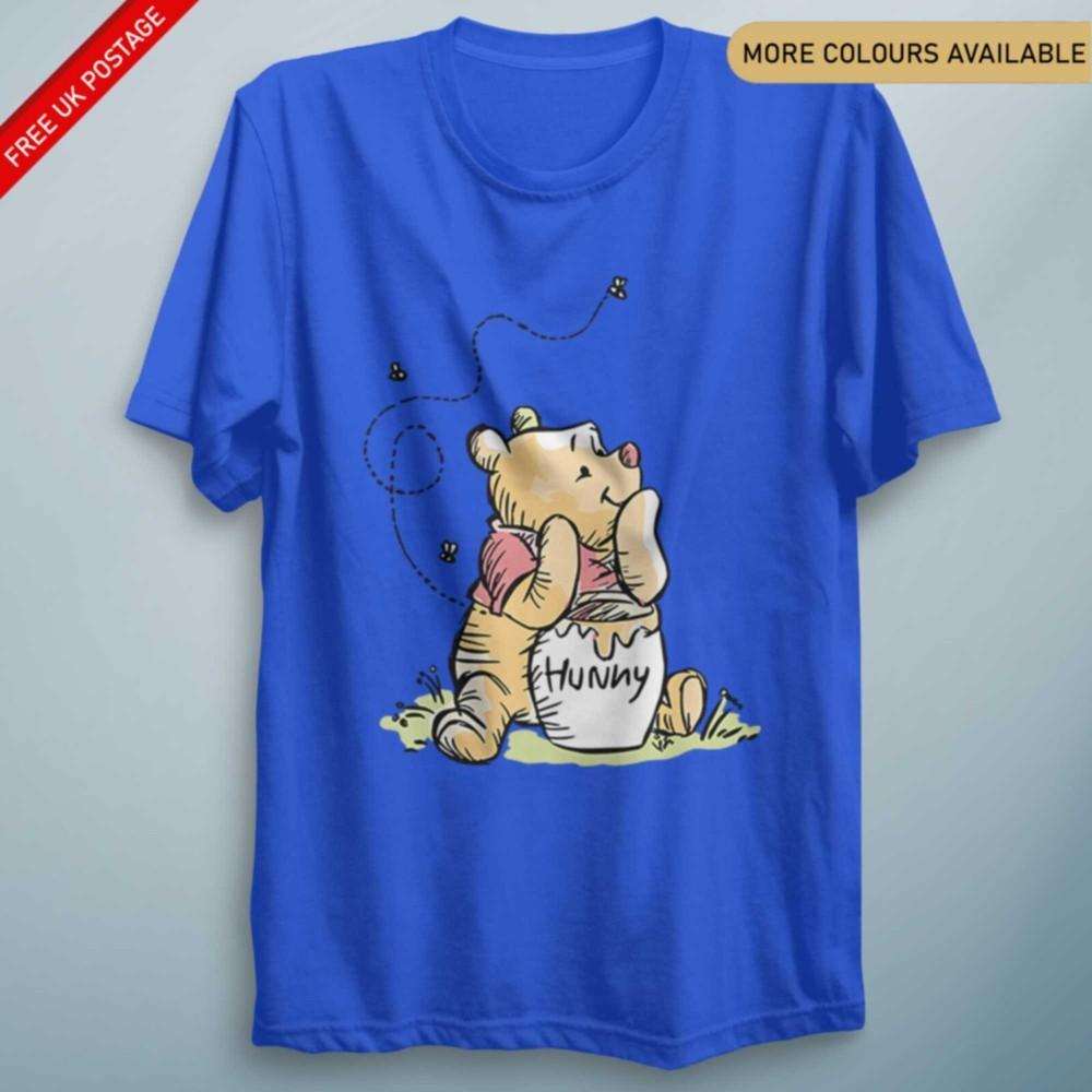 Cute Hunny Winnie T Shirt Kids Tee Adults Top Pooh Top Tshirt Christopher Ro bin