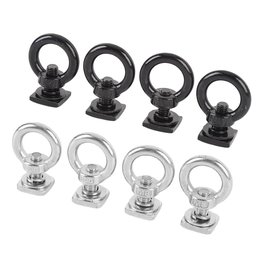 T Bolt Eye Nut Kit Stable Support Stainless Steel T Track Mount Tie Down High Hardness for Holding Tie Down Straps