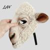 Comfortable Party Mask Realistic Animal Mask, Sheep Brown Bear Full Face Large Eye Opening Cosplay for Halloween Costume Props Breathable