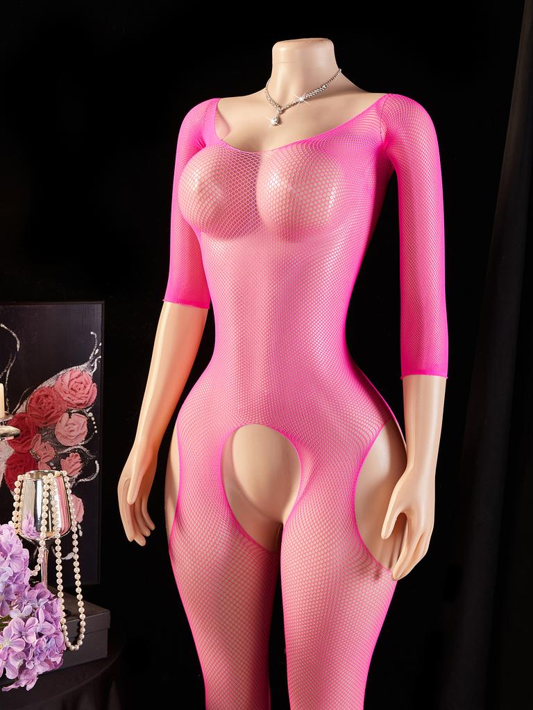 Экзотические Женские Халтер Сетчатые Бодистоки Чулки Прозрачные Колготки Сексуальные Без Ластовицы Эротические Костюмы Порно Прозрачные Боди