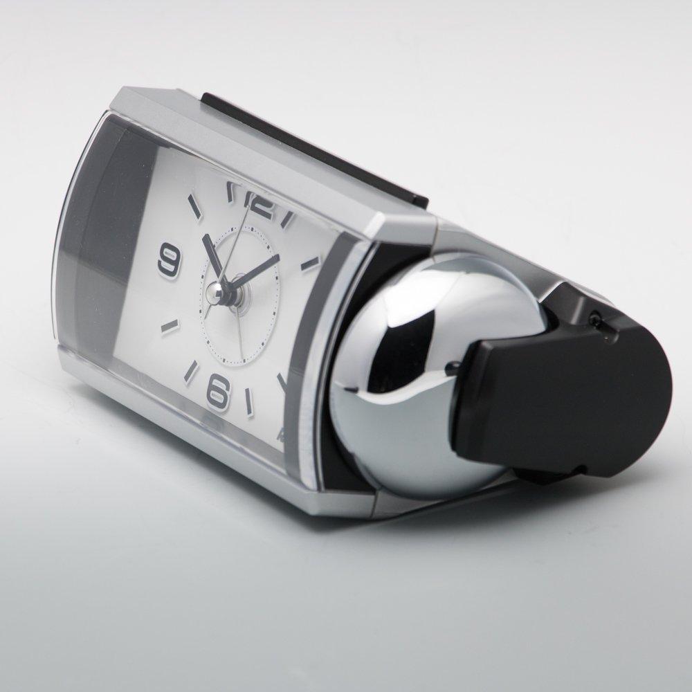 Seiko Часы-будильник аналоговый громкий звонок PYXIS RAIDEN серебристый металлик NR442S SEIKO