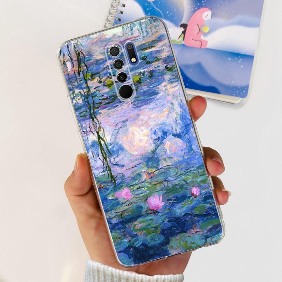 New For Xiaomi Redmi 9 Case Cute Cat Luxury Flower TPU Soft Silicone Clear Cover For Xiaomi Redmi 9 9A 9a 6.53"Bumper Phone Case
