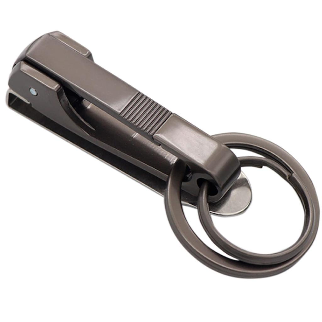 Клипса для ремня Porlpopo, Кольцо для ключей, Популярный, Брелок для ключей, Крючок для ключей, Велосипед, Стильный, Прочный, Защита от потери, Петля для ремня, Черный