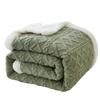 Fleece Plaid Blanket Thick Wool Blankets Duvet Cover Double Sided Sofa Bed Cover Soft Warm Winter Throw Bedspread Blanket Bedding