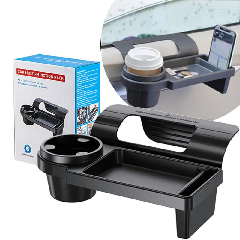 Multifunctional Car Organizer Box With Cup Holder Drink Holder Side Door Window Phone Slot Hanging Storage Rack For Vehicle