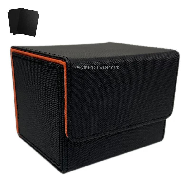 Commander Card Deck Box Fit 100+ Single Sleeved Card Storage Box Leather Magnet Magic Gathering Card Case for TCG CCG MTG Cards