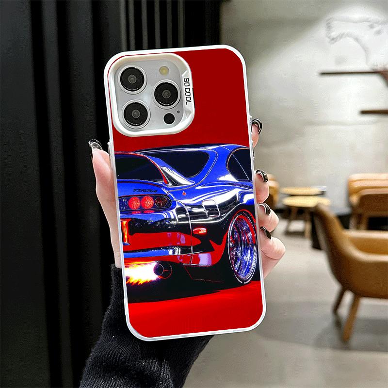Electroplated Style Sports Car Soft Phone Case for iPhone 15 16 17 Pro Max 17Air 16E 14 Plus 13 12 Mini Shockproof Cover Back Sh