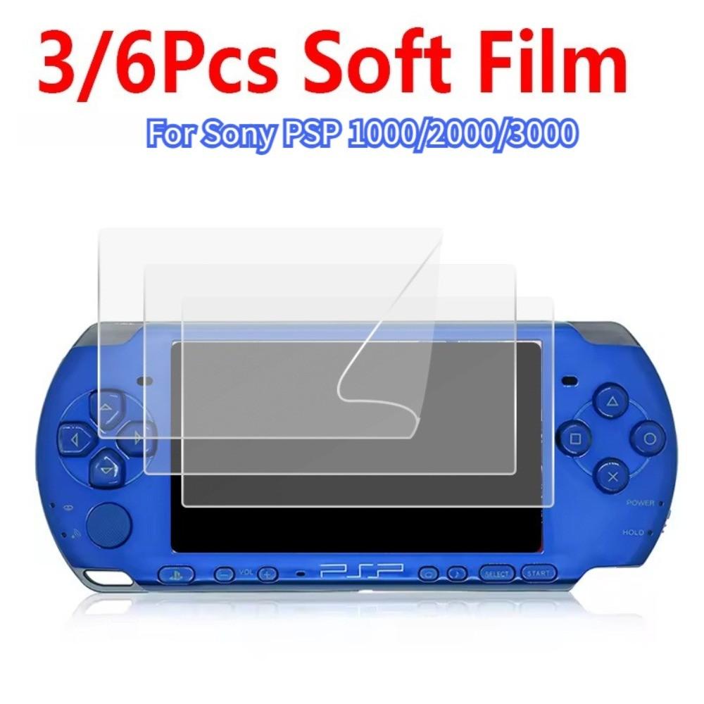 3/6PCS PET Clear Screen Protector for Sony PSP 1000/2000/3000 HD Transparent Anti-Scratch Auto-Exhaust Camera-Fit Guard Film