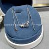 Набор: Браслет подкову с полным бриллиантовым покрытием V Gold Rose Gold и Ожерелье в форме восьмерки