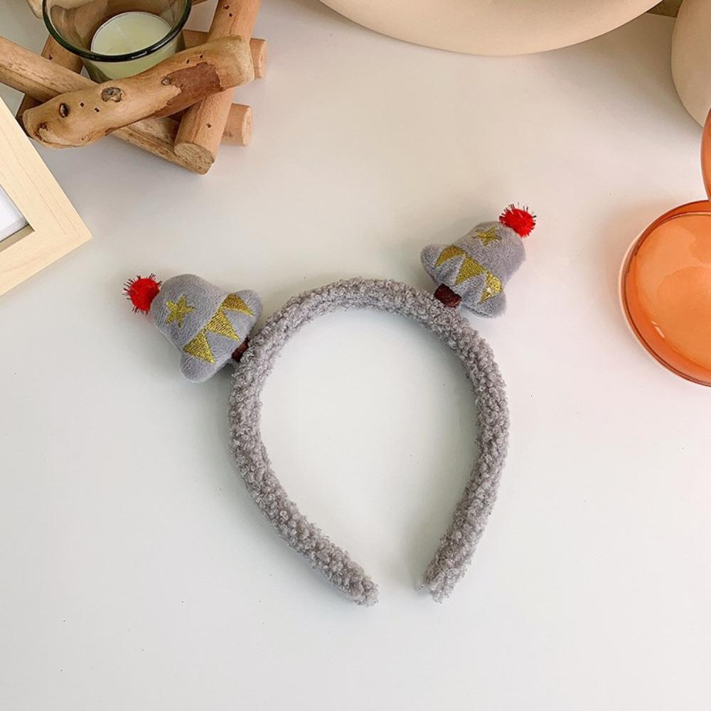 Милый плюшевый обруч для волос в виде лося, женский рождественский наряд, высокая повязка на голову с рогами оленя, пряничный человечек, осенне-зимнее средство для мытья лица