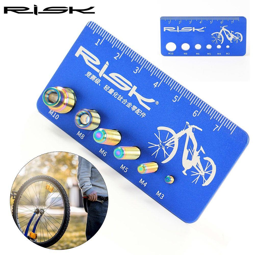 Bolts Screws Size Checker Measurement Card Screw Nut Thread Bike Screw Bolt Measuring Ruler Gauge