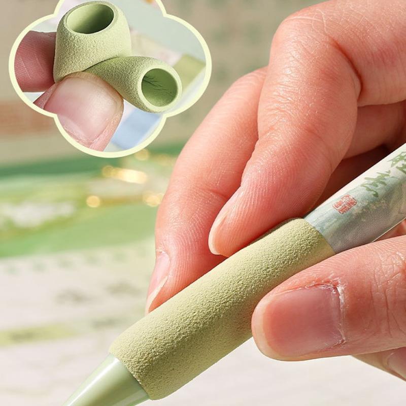 4 шт./набор Креативная гелевая ручка с мягким захватом, нажимного типа, 0,5 мм, шариковая ручка с черными чернилами, нейтральная ручка с заплаткой в виде бабочки, подарочные пишущие инструменты