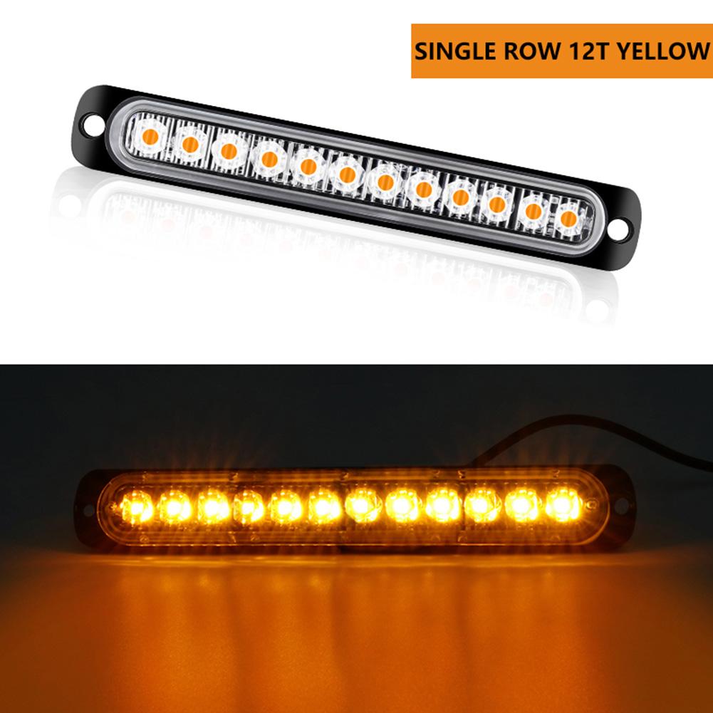 12LED Car Strobe Warning Light Cheap Strobe Grille Flashing Lightbar Truck Car Beacon Lamp Amber Traffic Clearance Light