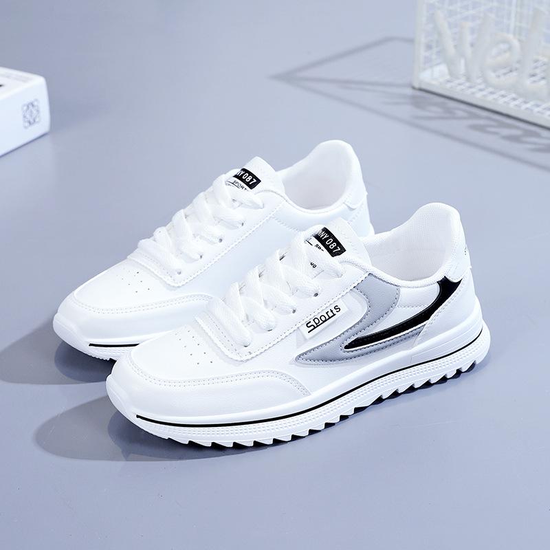 Белые туфли, женские кроссовки, уличная женская повседневная прогулочная обувь на плоской подошве