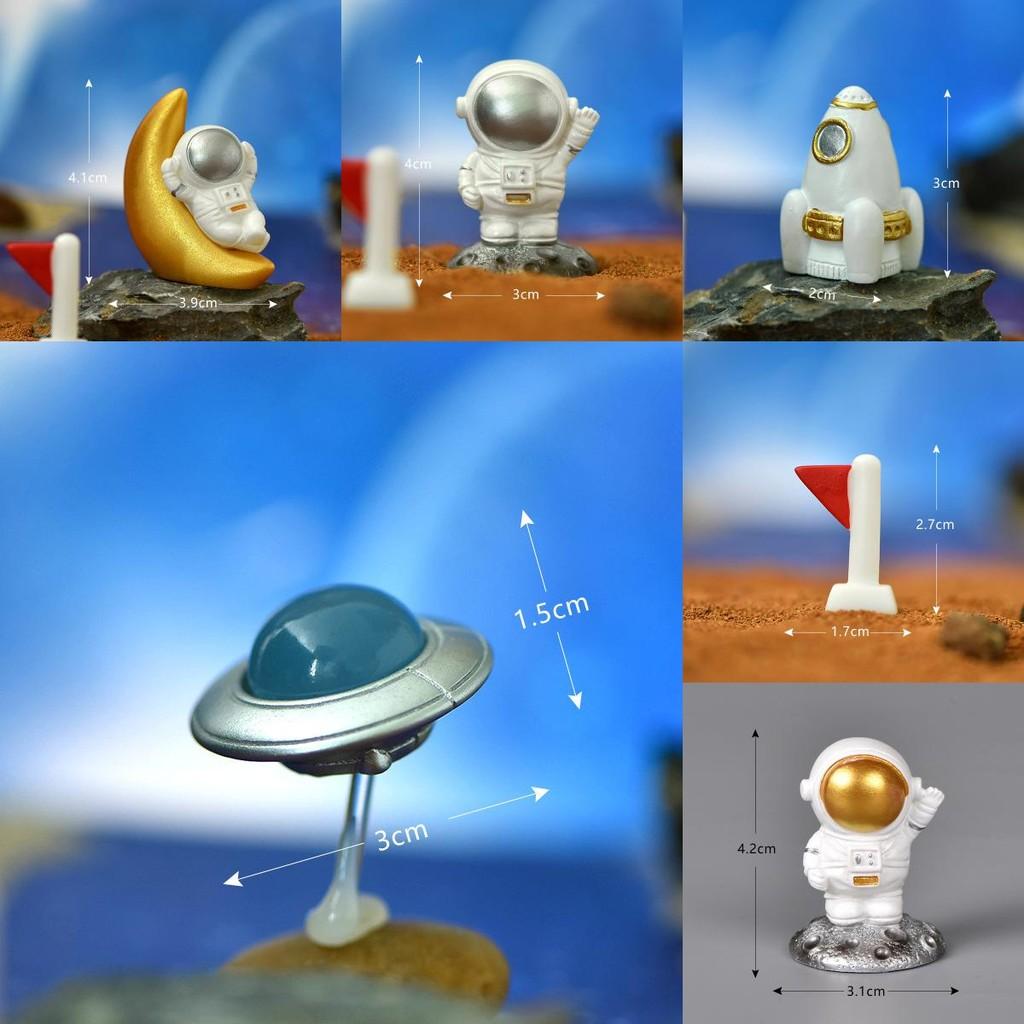 Очаровательная полимерная фигурка космонавта для креативного домашнего декора и аксессуар для украшения торта