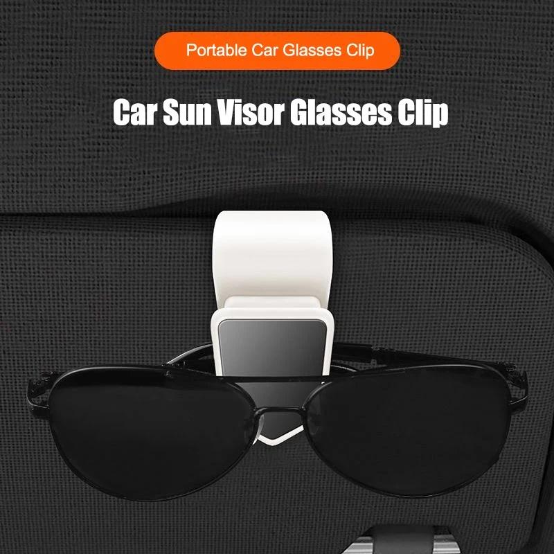 AHP2 Car Sun Visor Glasses Clip Sunglasses Holder for Jeep Renegade Wrangler JK JL Grand Cherokee Compass Car Interior Accessories