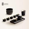 Lobao Zen Black Ceramic Tea Set