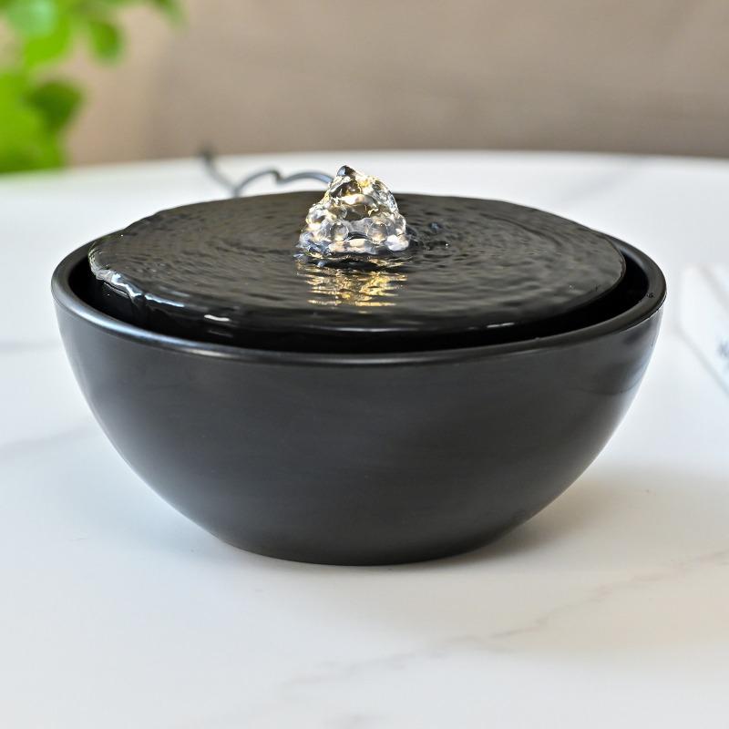 Compact Minimalist Waterfall Fountain Indoor Living Room Desktop Circulating Water Decor Office Landscape Waterfall Accessory
