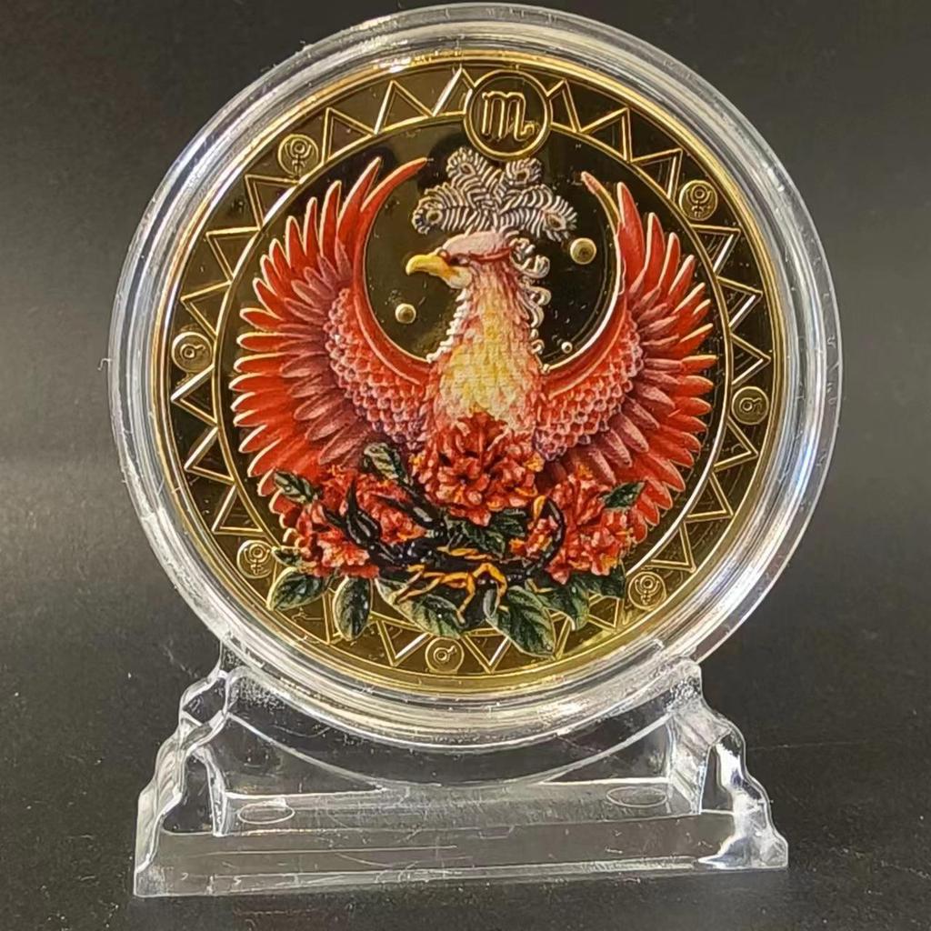 Позолоченный набор медальонов со знаками зодиака Скорпион, Близнецы и Весы