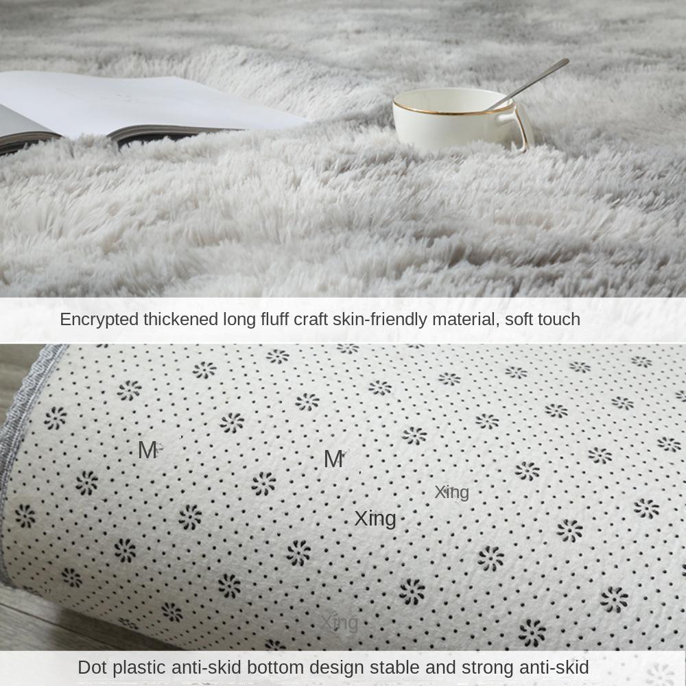 Скандинавский Инс Утолщенный Длинный Галстук для Волос Тай-дай Шелковый Ковер для Волос Современный Простой Овальный Коврик для Спальни, Ковер для Дивана в Гостиной